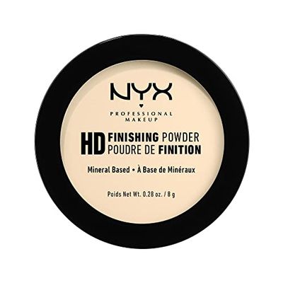 NYX Professional Makeup Polvos fijadores High Definition Finishing Powder, Polvos compactos, Unifica la piel, Acabado mate, Absorbe brillos, Fórmula vegana, Tono: Banana