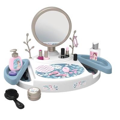 Smoby - My Beauty Studio - Coiffeuse Beauté pour Enfant sur Table - Coiffure + Onglerie + Maquillage Factice - 15 Accessoires - A Partir de 3 Ans - Fabrication Française