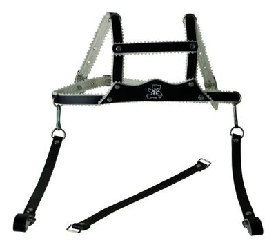 Sunnybaby 10389 - Cintura di sicurezza per seggiolone, in pelle, colore: blu