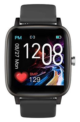 CARNEO Soniq+ Smartwatch, eigen app carneo Fit, GPS via app, automatische meting van hartslag, zuurstof en lichaamstemperatuur, stressmeting, cardio-index, IPS-display