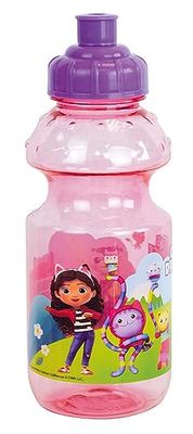 FUN HOUSE GABBY ET LA MAISON MAGIQUE GOURDE BOUTEILLE REUTILISABLE 350 ML POUR ENFANT, Rose