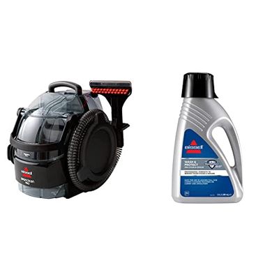 BISSELL SpotClean Pro | Our Most Powerful Portable Carpet Cleaner | 1558E, Titanium Black & Wash & Protect Pro Formula | For Use with All Leading Upright Carpet Cleaners | 1089N