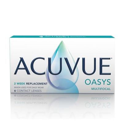 ACUVUE OASYS MULTIFOCAL - Lenti a contatto quindicinali per la presbiopia - Protezione UV;-5.50 diottrie; BC 8.4; DIA 14.30; ADD High; 6 lenti