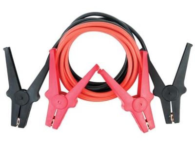 Perel Startkabelset voor benzinemotoren, 12/24 V, met geïsoleerde accuklemmen, opbergtas, TÜV/GS/DIN-gecertificeerd, 16 mm², kunststof, 3 meter