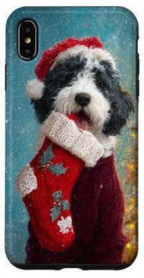 Portuguese Water Christmas Dog Art Holiday Design Case for iPhone XS Max
