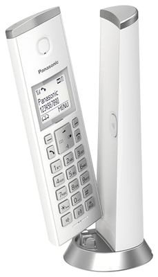 Panasonic KX-TGK220 Designer Cordless Phone, with answerphone, call blocker and do not disturb mode - White