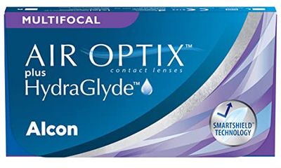 Air Optix Plus HydraGlyde Multifocal Lenti a Contatto Mensili, 6 Lenti, BC 8.6 mm, DIA 14.2 mm, ADD MED, +4.25 Diopt