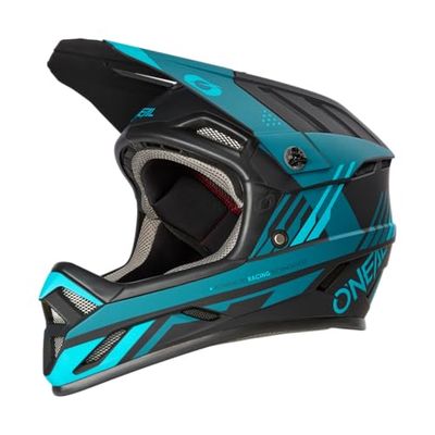 O'NEAL | Casco da mountain bike | MTB Downhill | Standard di sicurezza EN1078, aperture di ventilazione per il flusso d'aria e il raffreddamento | Casco Backflip STRIKE V.23 | Adulto | Nero Teal | XXL