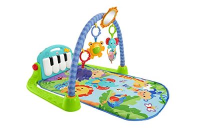 Fisher-Price Trappel en Speel Piano Speelmat, activiteitenmat met muzikale piano en speelgoed voor baby's, HBB73