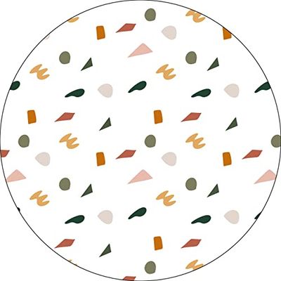 Bonateks, Ronde digitaal bedrukte muismat, antislip onderkant, voor kantoor en thuis, diameter: 22 cm