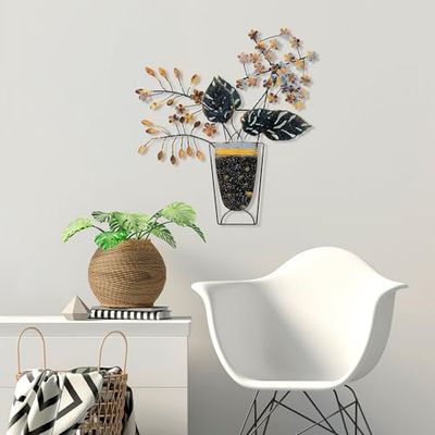 Handmade Decorative Metal Wall Accessory, 47 x 55 cm, 100% Metal (1.5 mm), Unique Hand-Painted Design, Perfect for Home Decor & Art Lovers
