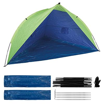 Idena 40000 – strandmussla UV-skydd 60+, ca 2,4 x 1,25 x 1,25 m, lätt och kompakt för transport