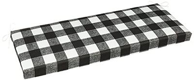 Kudde perfekt utomhus/inomhus Anderson matt bänk/gungkudde, 1 st (paket med 1), svart