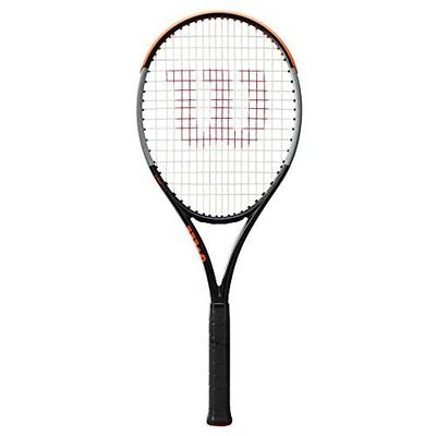 Wilson Raquette Burn 100 ULS V4.0, Joueurs Amateurs Ambitieux, Noir/Gris/Orange, WR045010U2