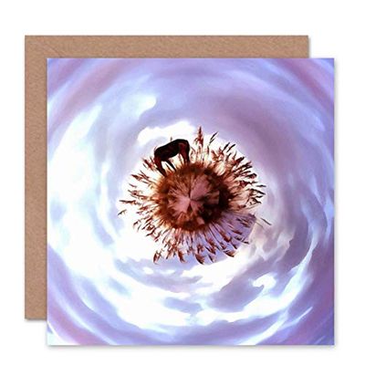 Wee Blue Coo Tarjeta de felicitación con Texto en inglés Little World Horse Cloud