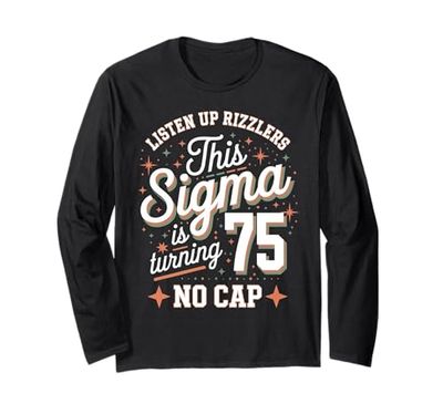 Questo Sigma sta girando 75 Compleanno Design Maglia a Manica