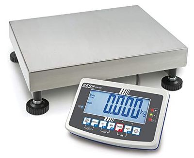 Balanza de plataforma [Kern IFB 60 K10dlm] Plataforma resistente Báscula con escaneado aprobación [M], rango de pesaje [Max]: 30 kg/60 kg, Lectura [D]: 10 g/20 g, reproducibilidad: 10 g/20 g, linealidad: 10 g/20 g, placa de pesaje: Alto 500 x 400 x 137 mm (Acero Inoxidable)