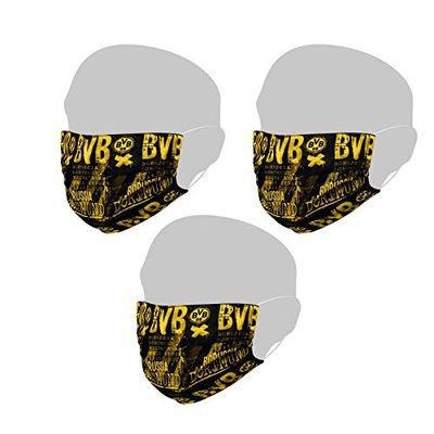 Borussia Dortmund BVB-designmask (3-pack) svart