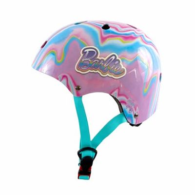 DQB DeQUBE Casco Infantil Ajustable Casque Barbie, réglable, Ultra léger et sûr, résistant et Respirant, de 2 à 7 Ans, Noir Unisexe pour Enfants, Rose, Regulable
