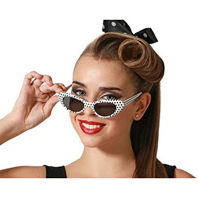 BigBuy Carnival Gafas Negro/Blanco Accesorios para Disfraz