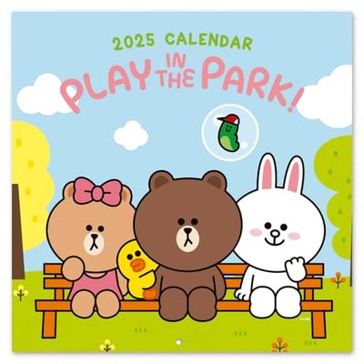 Grupo Erik Wall Calendar 2025 - Line Frends | 12" x 12" Square Calendar 2025, Wall Planner 2025, Family Planner Calendar 2025 | Cute Calendar 2025, Cute Gifts