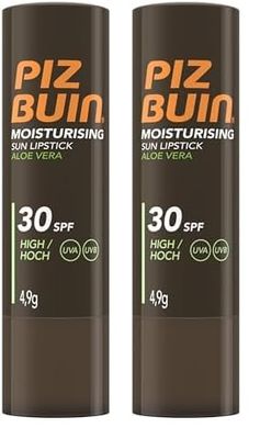 Piz Buin Moisturising Sun Lipstick SPF 30, 4.9g (Pack of 2)