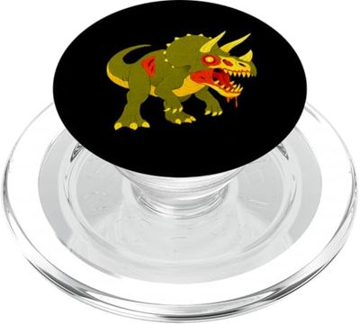 Zombie Triceratops Dinosaurio Dino - Undead Scare Boo Spook PopSockets PopGrip para MagSafe