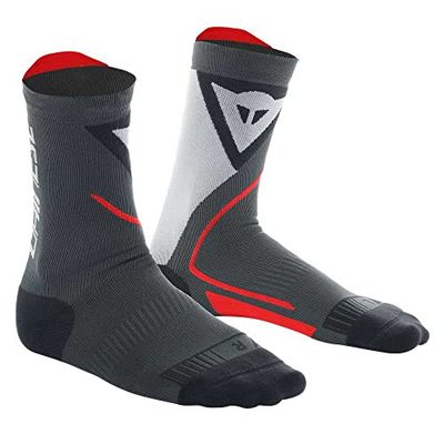 Dainese Thermo Mid Socks, Calcetines Mediano Moto, para Hombres y Mujeres, Negro/Rojo, 3638