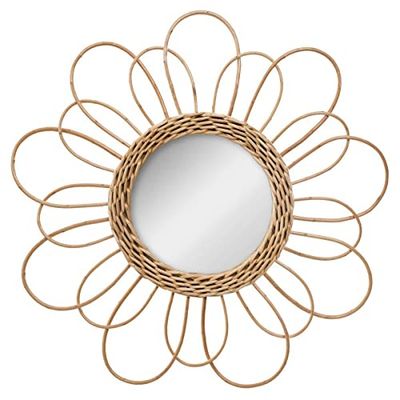 Spiegel bloem – rotan D38 cm – sfeer voor gebruik binnenshuis