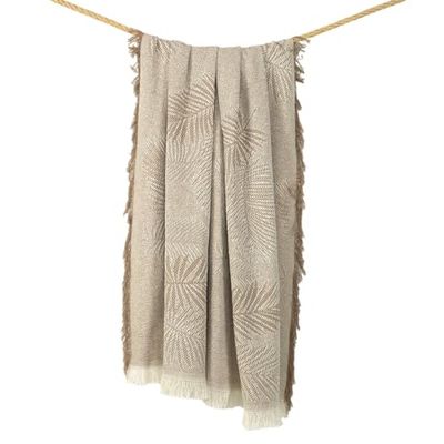 Alexandra House Living Couverture Palma Beige 180 x 260 cm