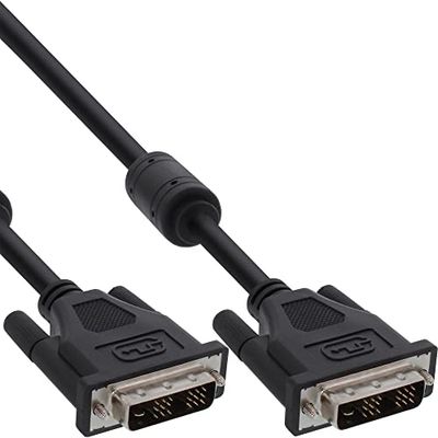 InLine 2m 18+1 Male to Male Single Link DVI-D Cable with 2 Ferrite Cores