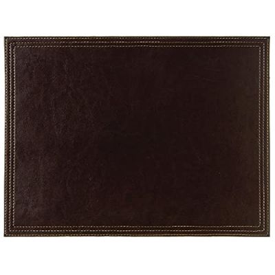 Unbekannt ce298 bordstabletter av konstläder, brun, 400 x 300 mm