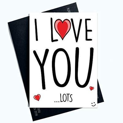 Valentines Day Cards I Love You Lots Greeting Cards for Him Profanity Cards for Him and Her Valentines Card for Boyfriend Girlfriend Husband Fiancé Fiancée LGBTQ LGBT Gifts Comedy PC717