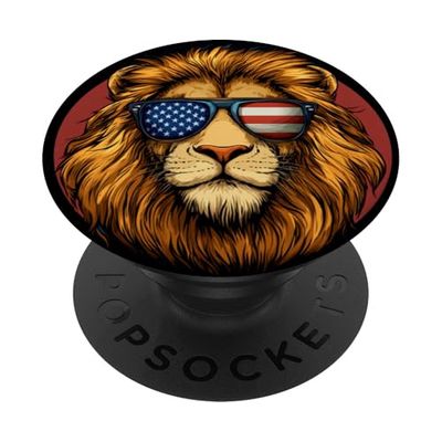 Lunettes de soleil motif drapeau américain PopSockets PopGrip Adhésif