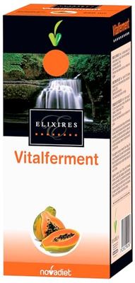 Novadiet - VITALFERMENT con Papaya Verde Fermentada, Gel De Aloe Vera, Granada - Para Sistema Digestivo Saludable- Antioxidante Natural - Apoyo al Sistema Inmunitario - Envase de 250 ml