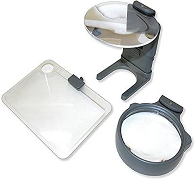 Carson 3-in-1 Hobby LED Lighted Magnifier