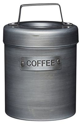 KitchenCraft Recipiente de metal para café de estilo vintage para cozinha industrial, 1 l (1,75 pts), cinzento