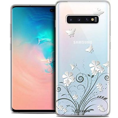 Caseink fodral för Samsung Galaxy S10+ (6.4) fodral [kristallgel HD sommardesign fjärilar kollektion - mjuk - ultratunn - tryckt i Frankrike]