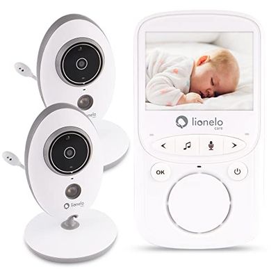 lionelo Babyline 5.1 babyphone, Video Moniteur bébé sans Fil Jusqu’à 300 m, Deux caméras Communication bidirectionnelle, Mode Nuit, système d'alarme et Notifications