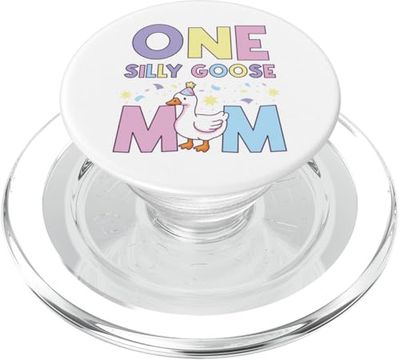 One Sily Goose Mom 1er primer cumpleaños a juego para niña niño papá PopSockets PopGrip para MagSafe