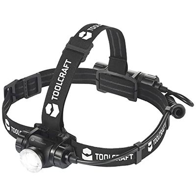 Toolcraft TO-7838472 - Lampada frontale SMD LED a batteria, 1000 lm, 5,5 h, TO-7838472