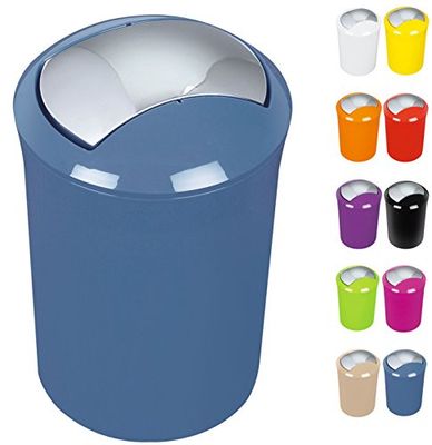 Spirella Design cosmetica-emmer 10.19858 "Sydney met kanteldeksel 5 liter (ØxH): 19 x 30 cm blauw