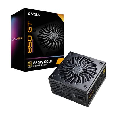 EVGA Supernova 850 Gt Power Supply, 80 Plus Gold 850W, Fully Modular, Auto Eco Mode With Fdb Fan, Includes Power on Self Tester, Compact 150Mm Size