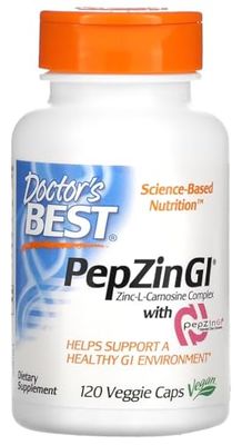 Doctor's Best - PepZin GI | Fórmula avanzada para la salud gastrointestinal - 120 cápsulas