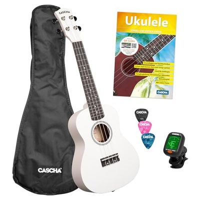 Concert Ukelele Linden White Set (incl. tas, 3 picks, boek, tuner)