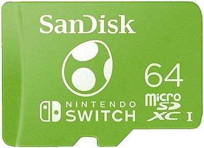 SanDisk 64 GB microSDXC Tarjeta de memoria para Nintendo Switch, hasta 100 MB/s UHS-I Class 10 U3