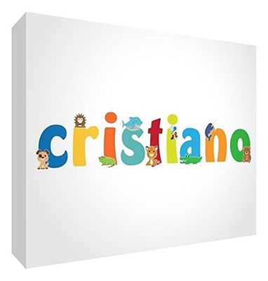 Little Helper Panel Decorativo Bebé/Bautizo Idea de Regalo, Diseño de Dibujo Personalizada con Nombre Para Adolescente Cristiano 14.8 x 21 x 2 cm multicolor