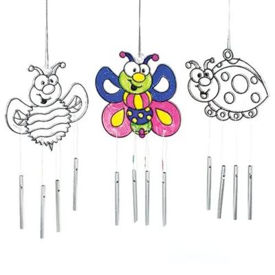 Baker Ross Lot de 3 Attrape-Soleil Carillons à Vent - Motif Insecte - Idéal pour Les décorations de Balcon ou de Porche