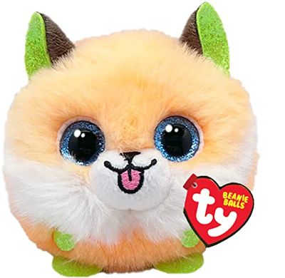 TY Sherbet Vos Beanie Balls, 8 cm, beanie baby, zacht pluche dier, verzamelstuk, knuffelige stoffen knuffel