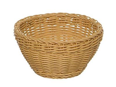 APS Panier, rond "PROFI LINE", panier brun foncé, panier en osier, panier en polypropylène, Ø 20 cm, hauteur 8 cm